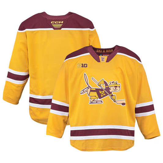 Minnesota Golden Gophers CCM Third Hockey Jersey – Gold - NCAA