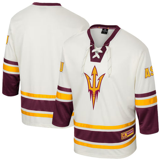 Arizona State Sun Devils Colosseum Puck Proud Fashion Hockey Jersey - Cream - NCAA