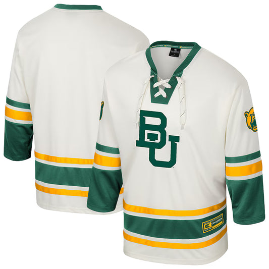 Baylor Bears Colosseum Puck Proud Fashion Hockey Jersey - Cream - NCAA