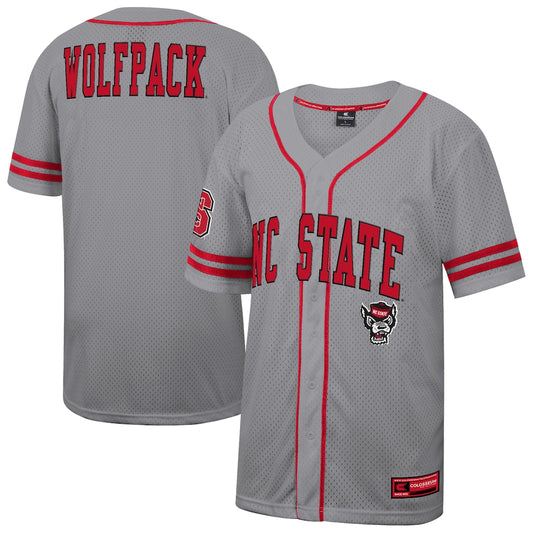 NC State Wolfpack Colosseum Free Spirited Baseball Jersey - Gray - NCAA