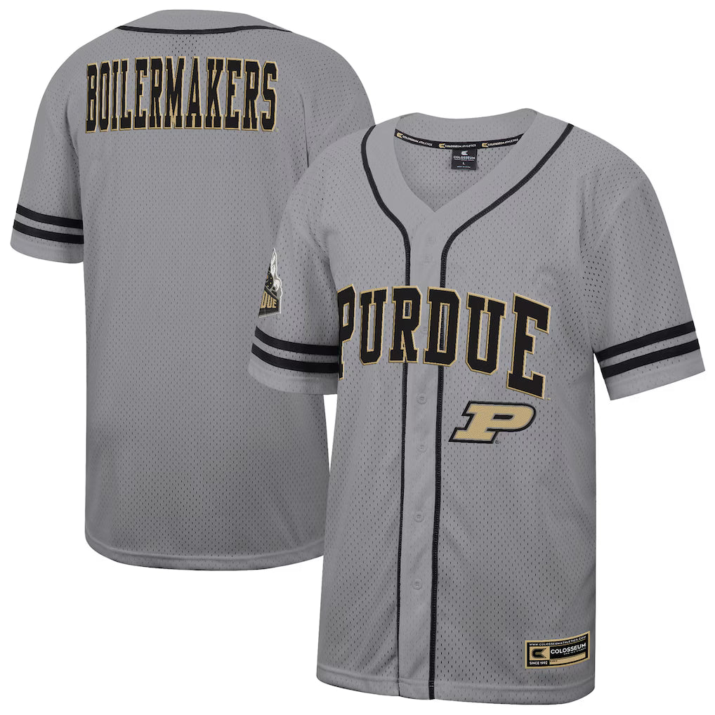 Purdue Boilermakers Colosseum Free Spirited Baseball Jersey - Gray -