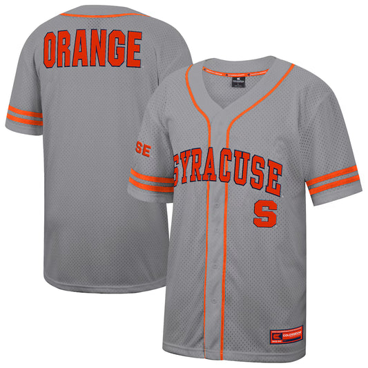 Syracuse Orange Colosseum Free Spirited Baseball Jersey - Gray -