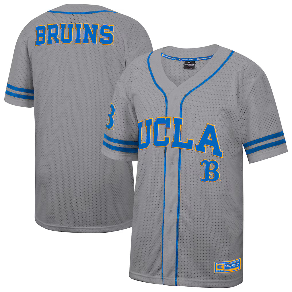 UCLA Bruins Colosseum Free Spirited Baseball Jersey - Gray -