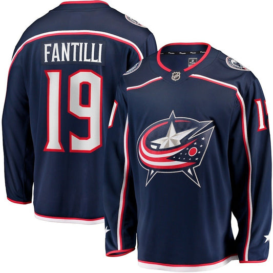 Adam Fantilli Columbus Blue Jackets Home Premier Breakaway Player Jersey in navy