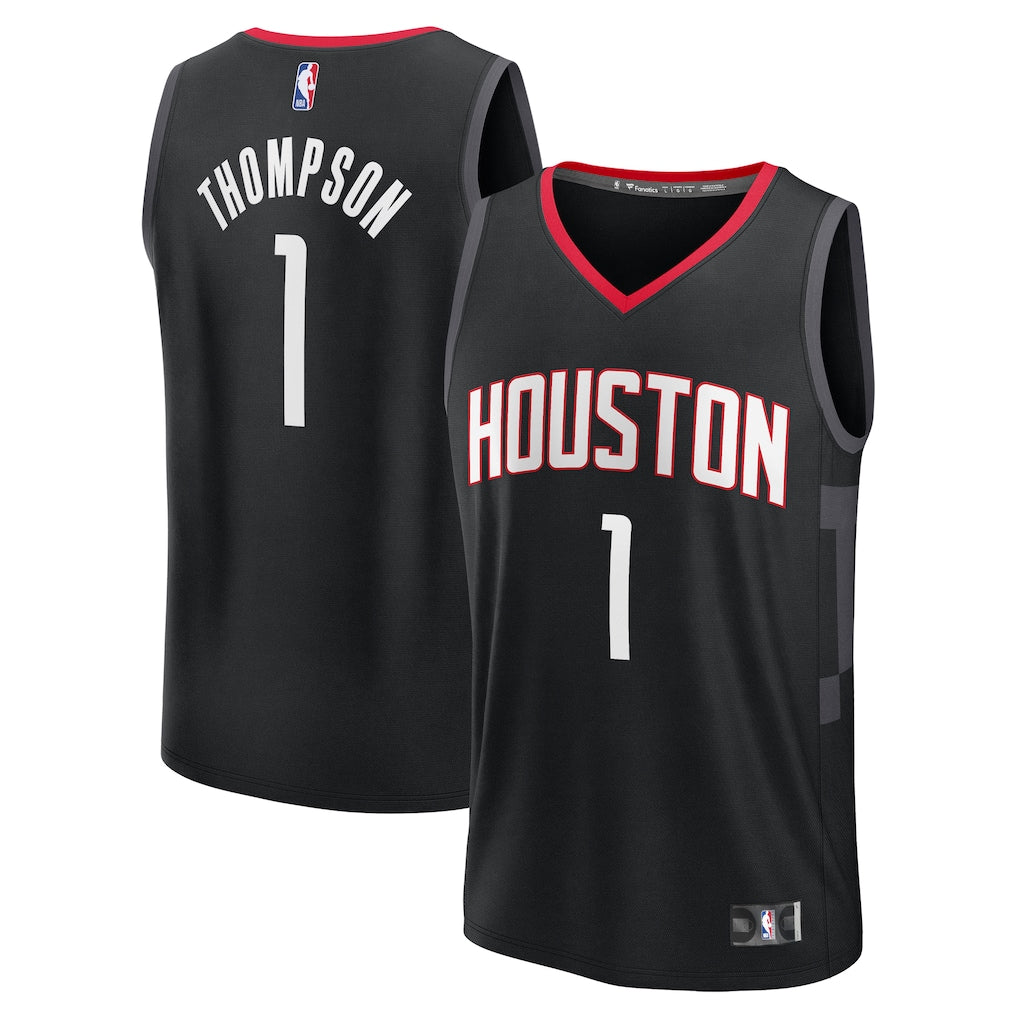 Amen Thompson Houston Rockets Fanatics Fast Break Player Jersey - Statement Edition - Black