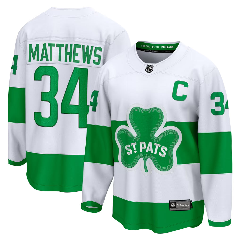 Auston Matthews #34 Toronto Maple Leafs Hockey Jersey – White