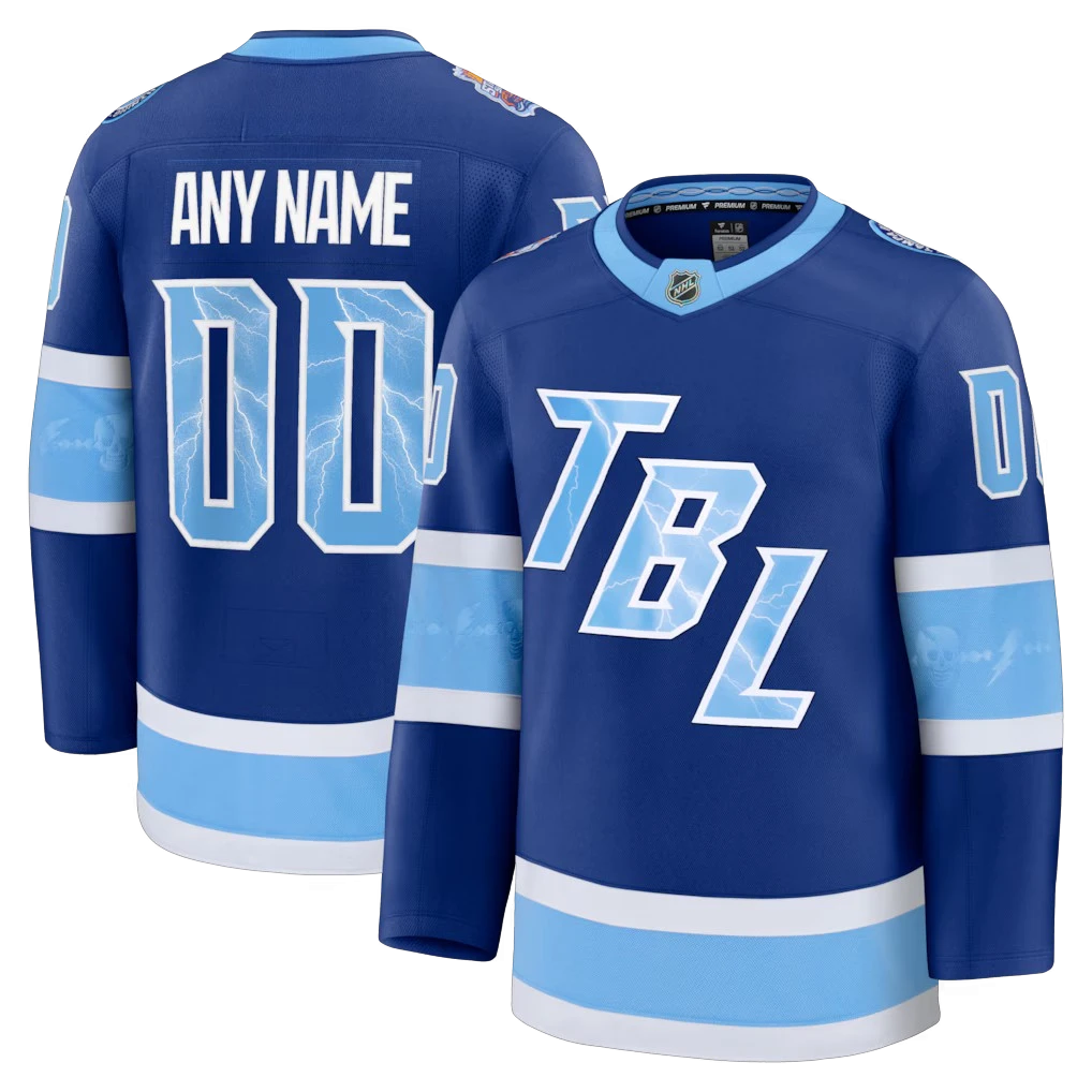 Tampa Bay Lightning 2026 Stadium Series premium custom blue hockey jersey