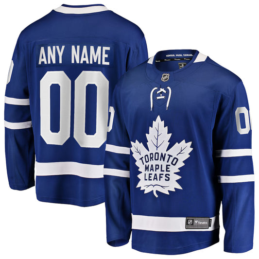 Toronto Maple Leafs Home Breakaway Custom Jersey - Blue