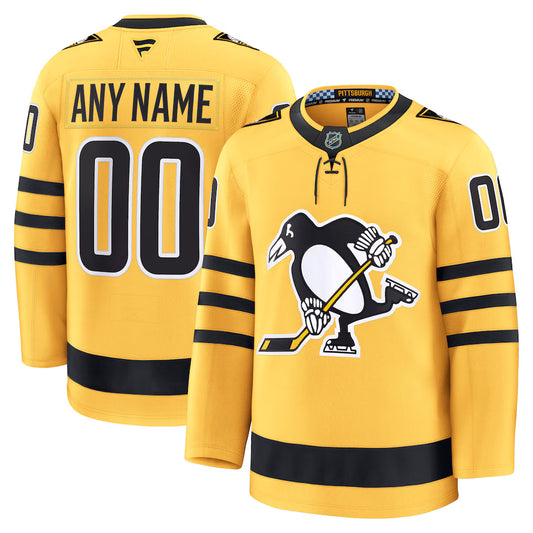 Pittsburgh Penguins Alternate Premium Custom Jersey - Gold