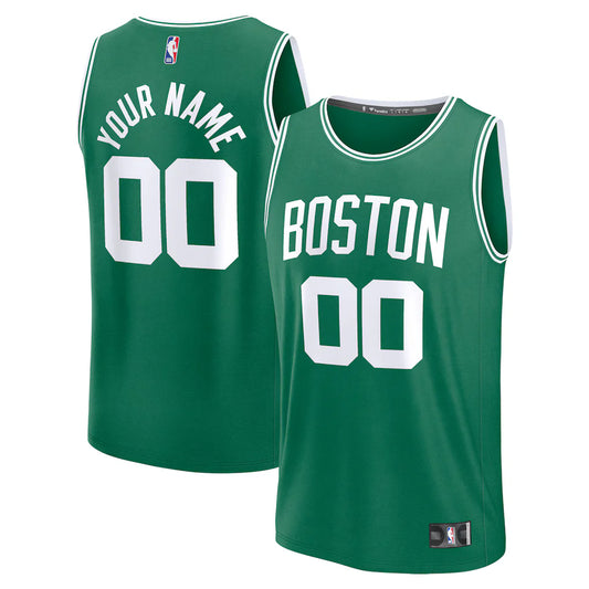 Boston Celtics Fanatics Fast Break Custom Jersey - Icon Edition - Kelly Green