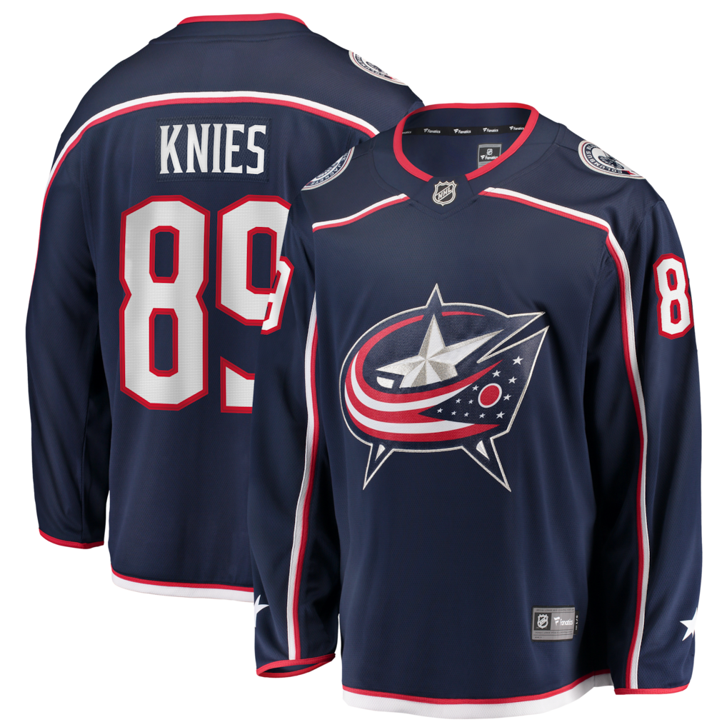 Matthew Knies #89 Columbus Blue Jackets Hockey Jersey