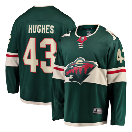 Quinn Hughes Minnesota Wild  Home Breakaway Jersey - Green