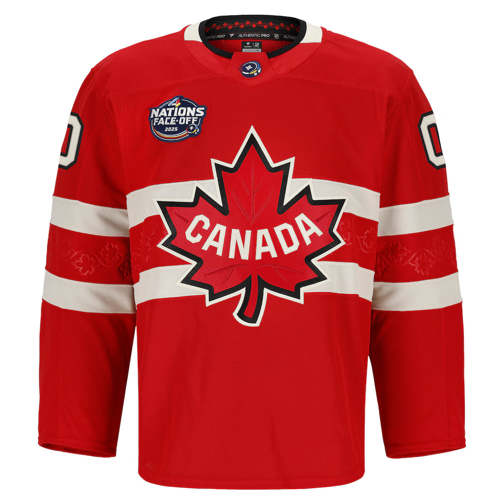 Canada 2025 4 Nations Face-Off Pro Custom Hockey Jersey – Red