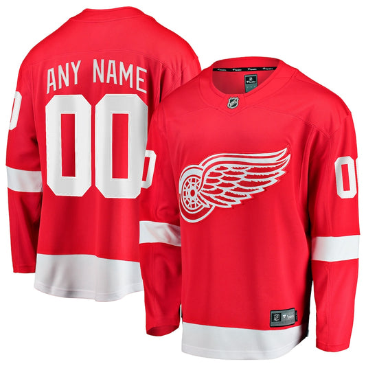 Detroit Red Wings Home Breakaway Custom Jersey - Red