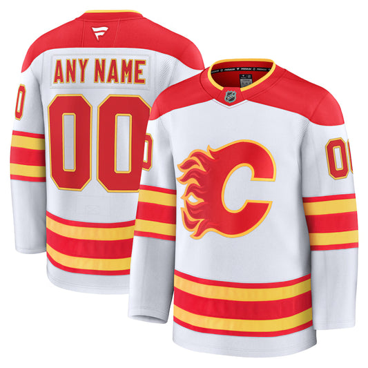 Calgary Flames  Away Premium Custom Jersey - White