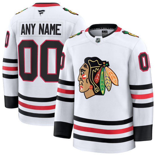 Chicago Blackhawks  Away Premium Custom Jersey - White