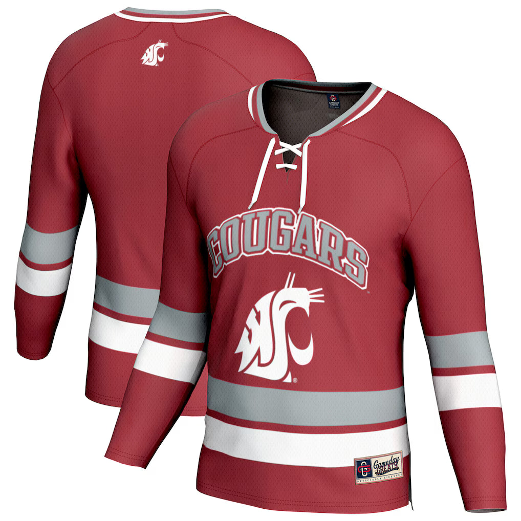 Washington State Cougars GameDay Greats Spirit Hockey Jersey - Crimson -