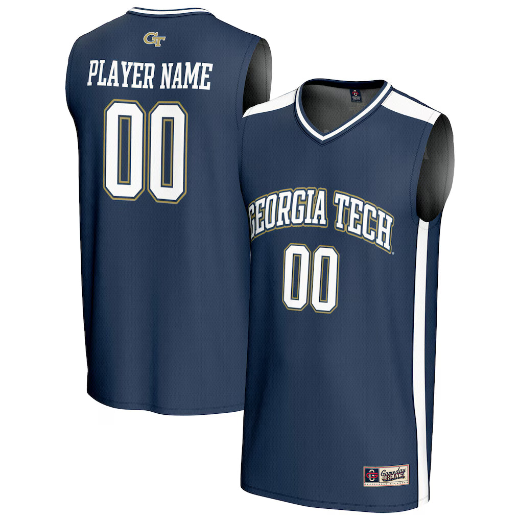 Georgia Tech Yellow Jackets GameDay Greats NIL Pick-A-Player Lightweight Basketball Fashion Jersey - Navy - NCAA