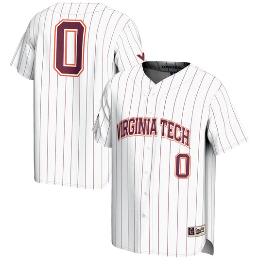 #0 Virginia Tech Hokies GameDay Greats Lightweight Baseball Fashion Jersey - White -
