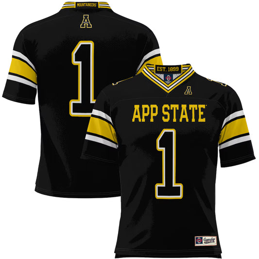 #1 Appalachian State Mountaineers GameDay Greats Endzone Football Jersey - Black - NCAA