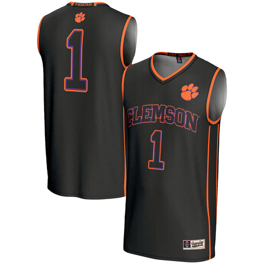 #1 Clemson Tigers GameDay Greats Lightweight Basketball Jersey - Black - NCAA