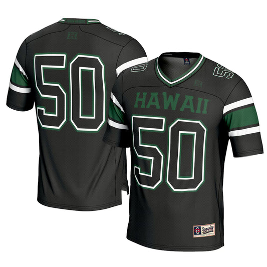 #1 Hawaii Rainbow Warriors GameDay Greats Football Jersey - Black - NCAA
