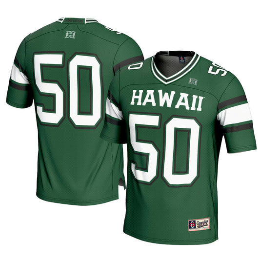 #1 Hawaii Rainbow Warriors GameDay Greats Football Jersey - Green - NCAA