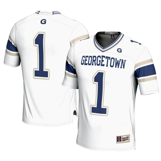 #1 Georgetown Hoyas GameDay Greats Football Jersey - White - NCAA