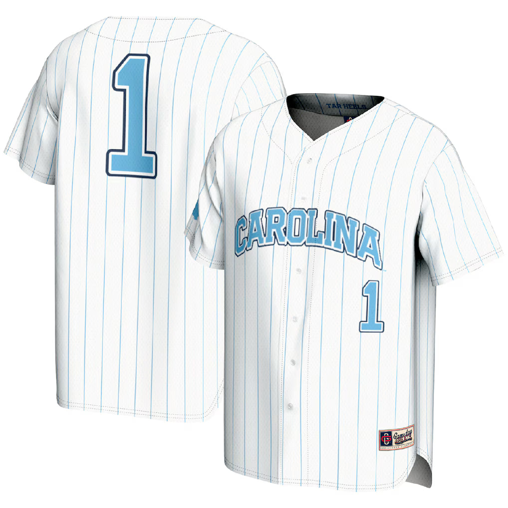 #1 North Carolina Tar Heels GameDay Greats Lightweight Baseball Fashion Jersey - White - NCAA