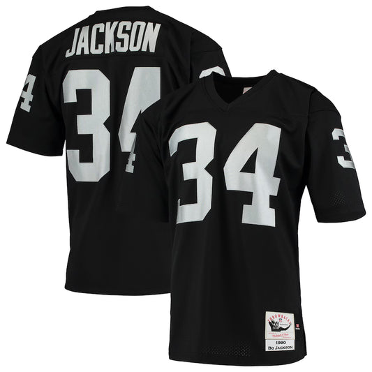 Bo Jackson Las Vegas Raiders 1990 Mitchell & Ness Authentic Throwback Retired Player Jersey - Black - NFL