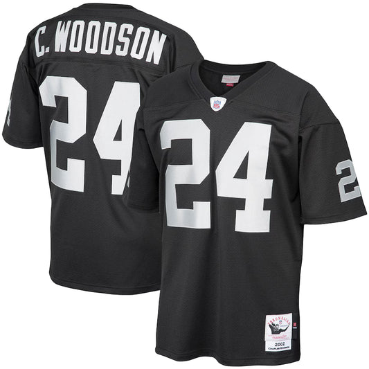 Charles Woodson Las Vegas Raiders 2002 Mitchell & Ness Authentic Throwback Retired Player Jersey - Black - NFL