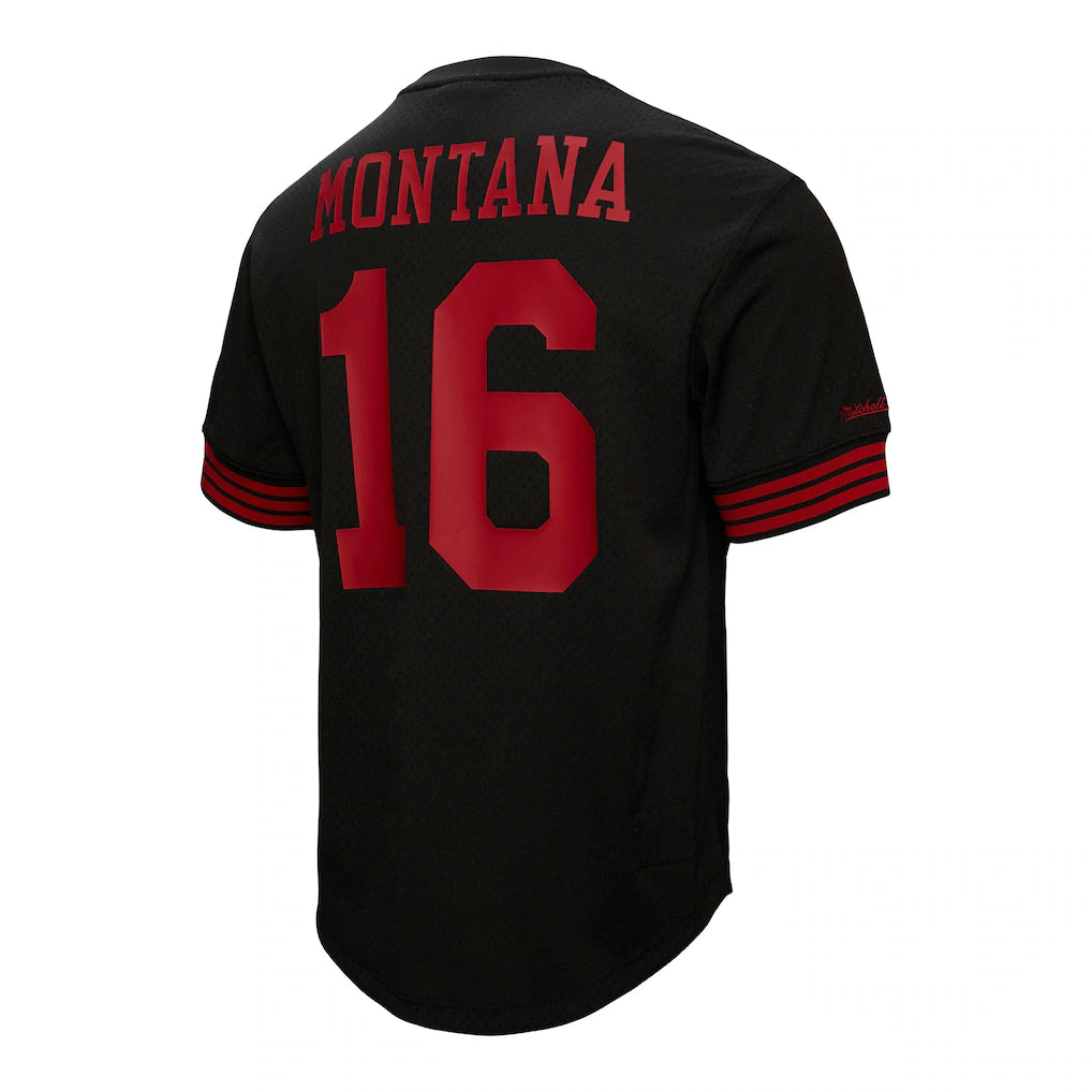 Joe Montana #16 San Francisco 49ers Black Football Fan Jersey