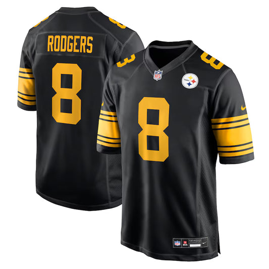 Aaron Rodgers Pittsburgh Steelers Alternate Game Jersey - Black - NFL