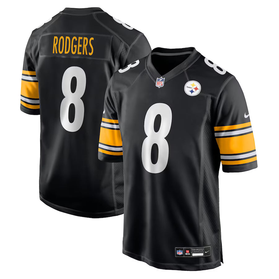 Aaron Rodgers Pittsburgh Steelers Game Jersey - Black - NFL