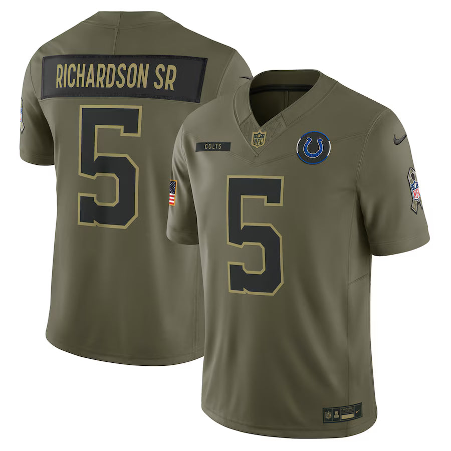 Anthony Richardson Sr. Indianapolis Colts 2025 Salute to Service Limited Jersey - Olive - NFL