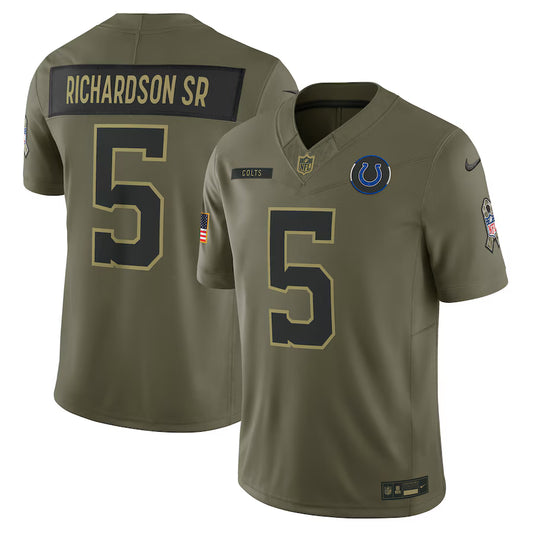 Anthony Richardson Sr. Indianapolis Colts 2025 Salute to Service Limited Jersey - Olive - NFL