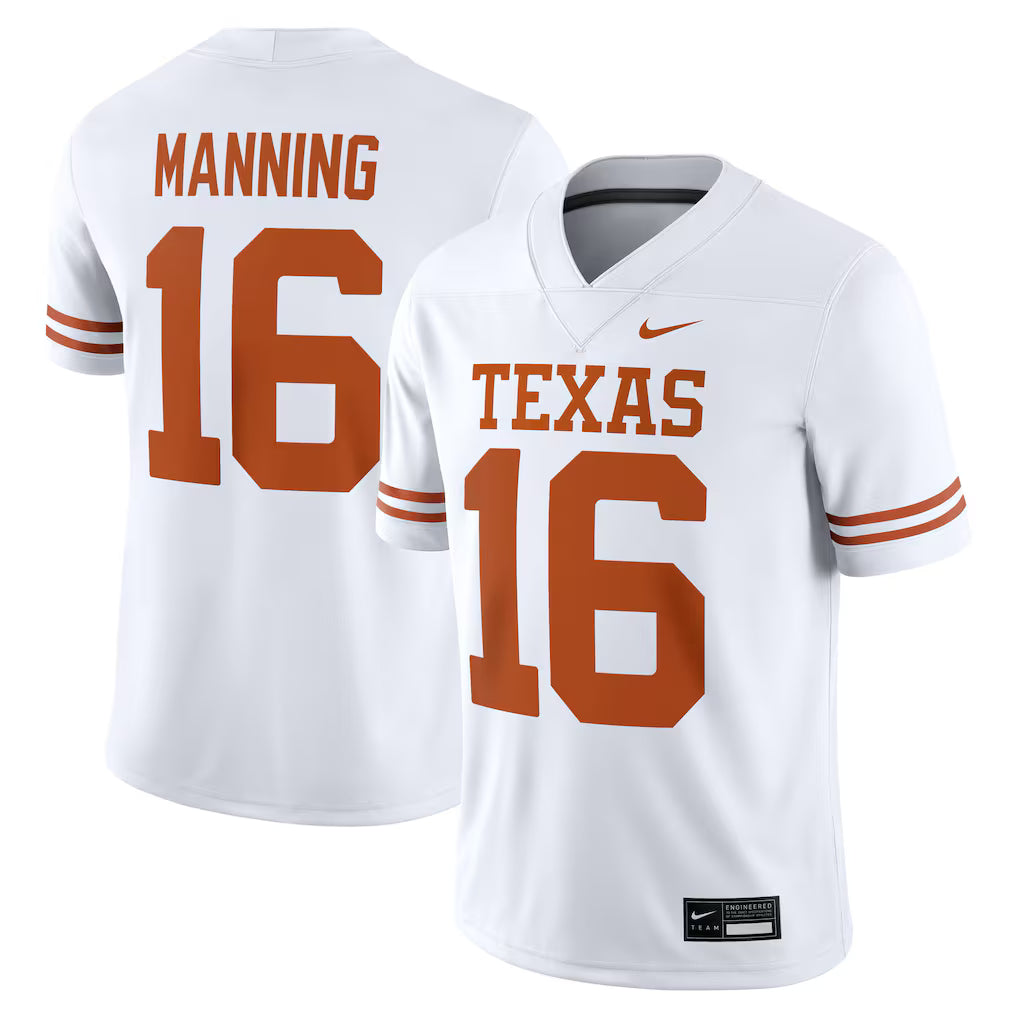 Arch Manning Texas Longhorns Game Jersey - White -