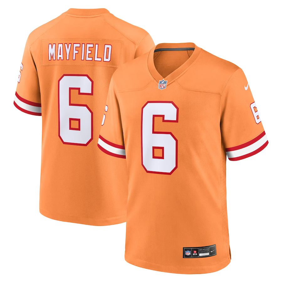 Baker Mayfield Tampa Bay Buccaneers Throwback Game Jersey - Orange - NFL