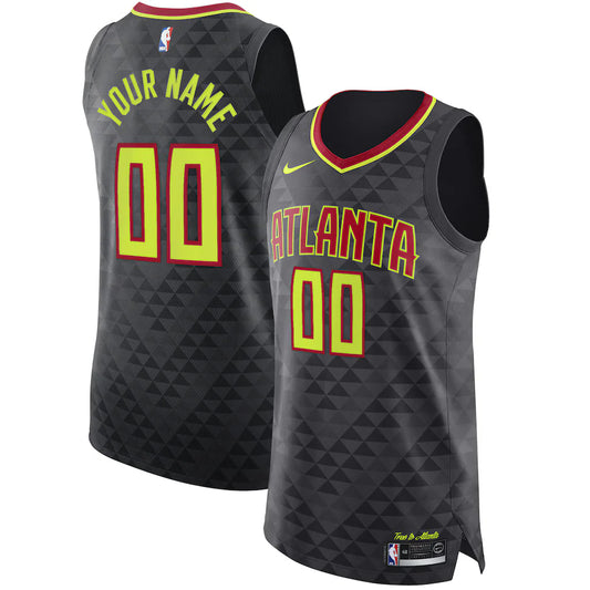 Atlanta Hawks  Authentic Custom Jersey Black - Icon Edition
