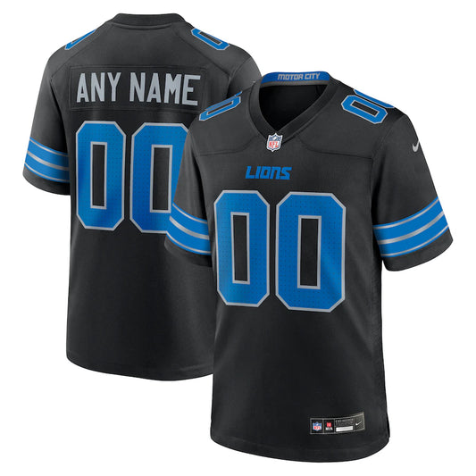 Detroit Lions Alternate Custom Game Jersey - Black - NFL