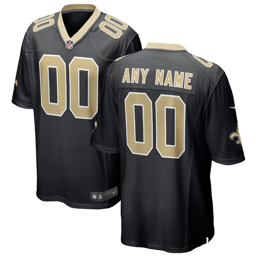 New Orleans Saints Custom Game Jersey - Black - NFL