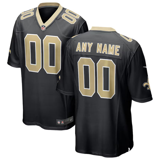 New Orleans Saints Custom Game Jersey - Black - NFL