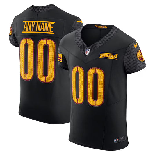 Washington Commanders Alternate Vapor F.U.S.E. Elite Custom Jersey - Black -NFL