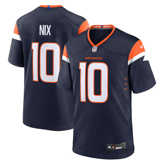 Bo Nix Denver Broncos Alternate Game Jersey - Navy - NFL