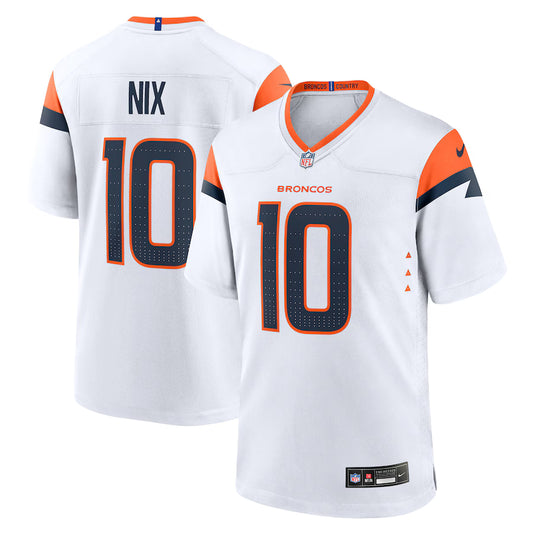 Bo Nix Denver Broncos Game Jersey - White - NFL