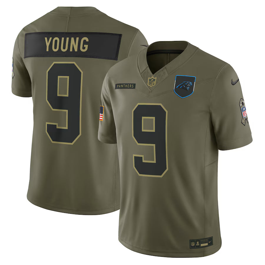 Bryce Young Carolina Panthers 2025 Salute to Service Limited Jersey - Olive - NFL