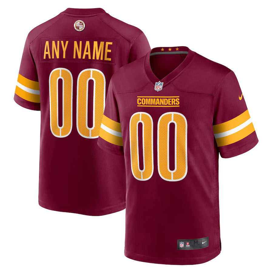 Washington Commanders Game Custom Player Jersey - Burgundy - NFL