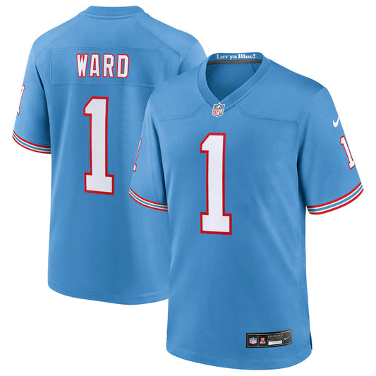 Cameron Ward Tennessee Titans 2025 NFL Draft First Round Pick 2nd Alternate Game Jersey - Light Blue - NFL