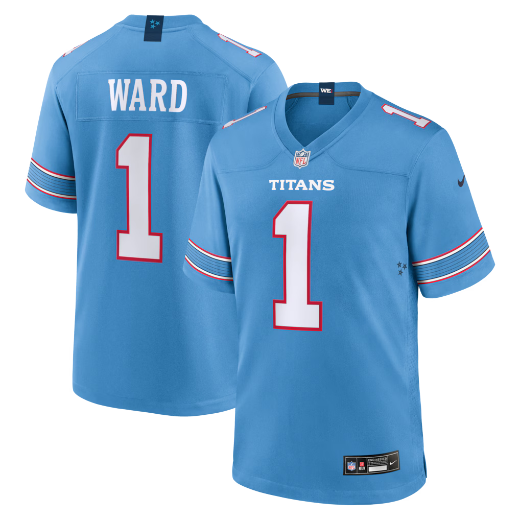 Cameron Ward Tennessee Titans Game Jersey - Light Blue