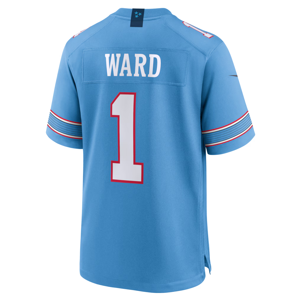 Cameron Ward Tennessee Titans Game Jersey - Light Blue